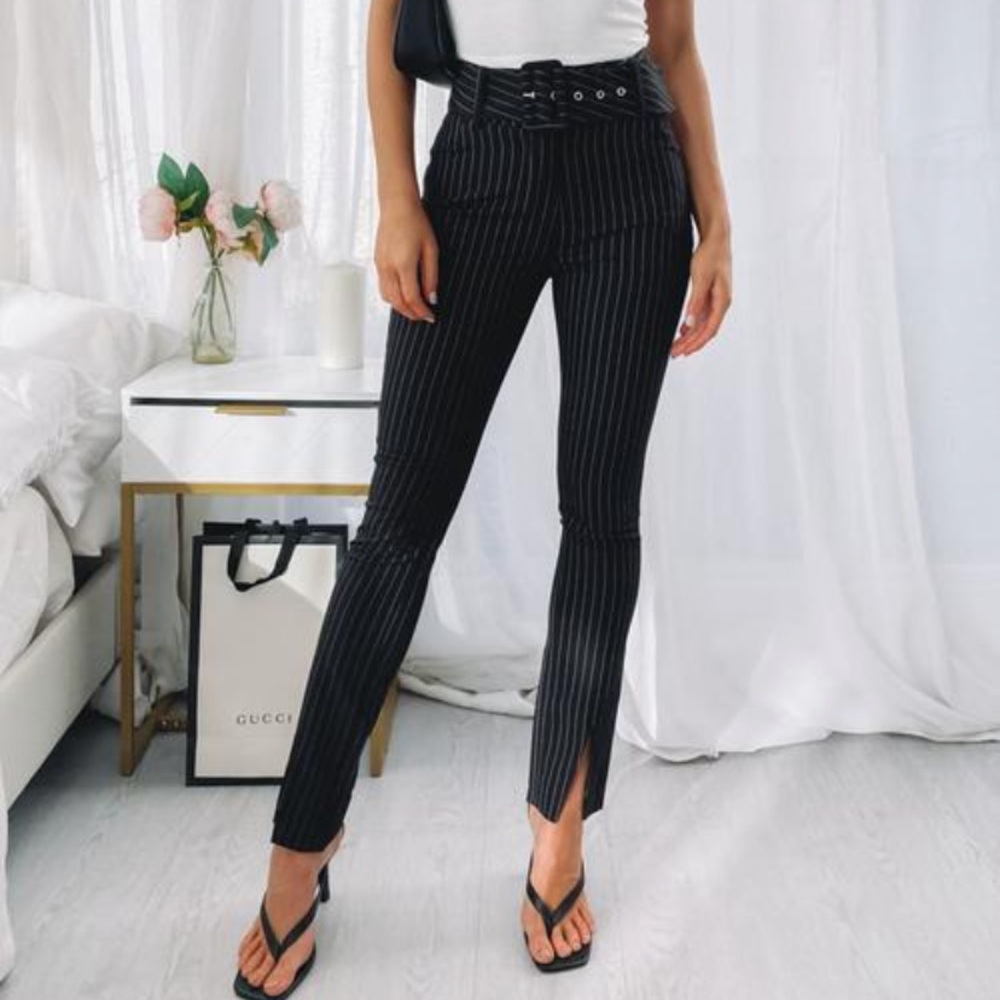 Beginning Boutique Taylor Pinstripe Pants